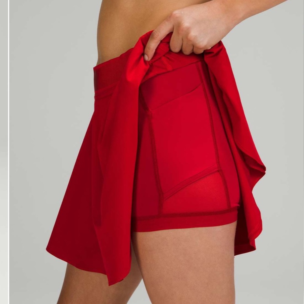 **NWT** Lululemon COURT RIVAL HIGH-RISE skirt in Dark Red - Picture 3 of 9